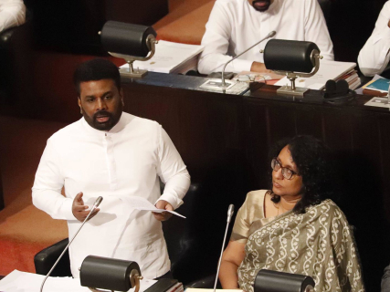 Presidente de Sri Lanka, Anura Kumara Dissanayake, en un discurso en el Parlamento. Europa Press/Contacto/The Sri Lankan parliament me