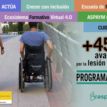 Imagen del carte de los nuevos programas de la Federación Nacional ASPAYM. FEDERACIÓN NACIONAL ASPAYM