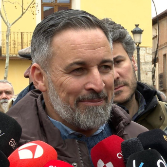 Abascal, durante su atención a los medios. EUROPA PRESS