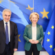 La presidenta de la Comisión Europea, Ursula von der Leyen, y el director de la Agencia Internacional de la Energía (AIE), Fatih Birol. DATI BENDO