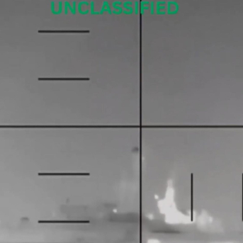 Hundimiento de la fragata iraní Dena por un torpedo estadounidense, a 4 de marzo de 2026 DEPARTAMENTO DE GUERRA / X