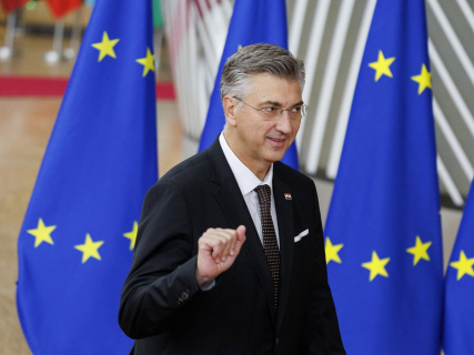 23 October 2025, Belgium, Brussels: Croatian Prime Minister Andrej Plenkovic arrives to attend the Euro Summit at the European Council building in Brussels. Photo: Nicolas Maeterlinck/Belga/dpa Nicolas Maeterlinck/Belga/dpa