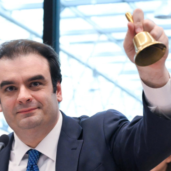 El presidente del Eurogrupo, Kyriakos Pierrakakis. FREDERIC SIERAKOWSKI