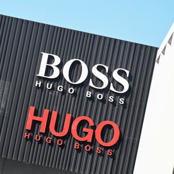 Logo de Hugo Boss. Bernd Weibrod/dpa Logo de Hugo Boss. Bernd Weibrod/dpa