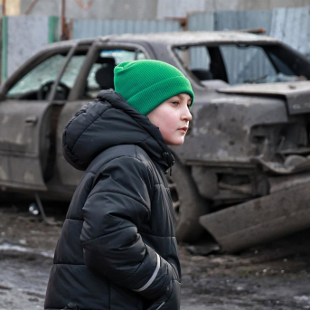 Un niño tras un ataque en la región ucraniana de Odesa Europa Press/Contacto/Nina Liashonok