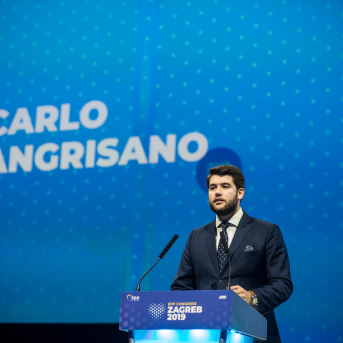 Carlo Giacomo Angrisano, ex secretario general de Nuevas Generaciones. Foto: Demócrata. 
