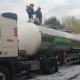 Bomberos del CEIS Rioja atajan la fuga en un camión de mercancías peligrosas a la altura de San Felices en Haro GOBIERNO RIOJANO