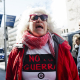 Una persona con una camiseta de 'No a la guerra' durante una manifestación pacifista, a 14 de marzo de 2026, en Madrid (España).  Mateo Lanzuela - Europa Press