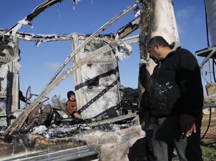 Imagen de ataques de colonos israelíes en las inmediaciones de Hebrón (Cisjordania) a 25 de febrero de 2026  Europa Press/Contacto/Mamoun Wazwaz