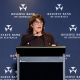 08 July 2025, Australia, Sydney: Reserve Bank of Australia (RBA) Governor Michele Bullock speaks to the media during an interest rate announcement. Photo: Steve Markham/AAP/dpa Steve Markham/AAP/dpa