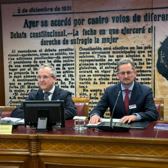 Los ponentes, durante la celebración de la mesa de trabajo Los ponentes, durante la celebración de la mesa de trabajo
