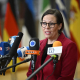 La ministra de Exteriores de Suecia, Maria Malmer Stenergard, durante una comparecencia ante la prensa en Bruselas en noviembre de 2025 (archivo) Europa Press/Contacto/Wiktor Dabkowski