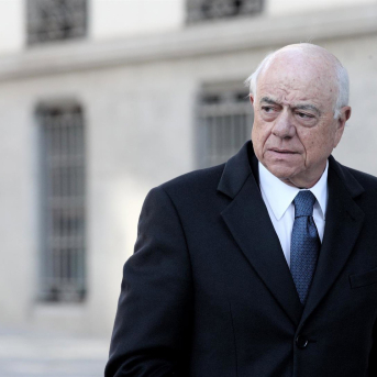 El expresidente del BBVA, Francisco González, a su llegada a la Audiencia Nacional, para declarar como como investigado por presuntos delitos de cohecho y revelación de secretos, en Madrid (España), a 18 de noviembre de 2019. Eduardo Parra - Europa Press