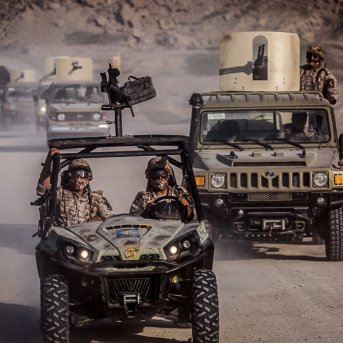 Varios vehículos durante unas maniobras de la Guardia Revolucionaria de Irán (archivo) -/IRGC/dpa Varios vehículos durante unas maniobras de la Guardia Revolucionaria de Irán (archivo) -/IRGC/dpa