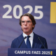 El expresidente del Gobierno, José María Aznar, durante la clausura del Campus FAES, a 19 de septiembre de 2025, en Madrid (España).  Matias Chiofalo - Europa Press