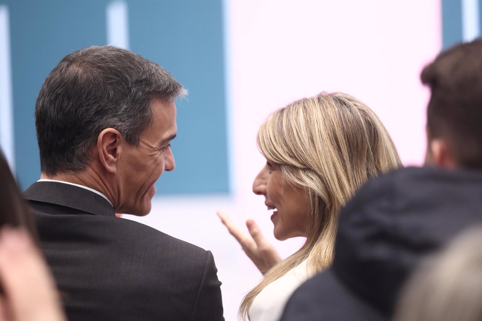 El presidente del Gobierno, Pedro Sánchez, y la vicepresidenta segunda y ministra de Trabajo y Economía Social, Yolanda Díaz. Eduardo Parra - Europa Press