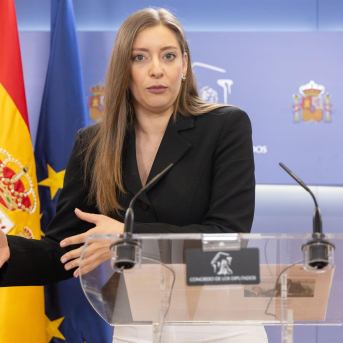 La portavoz del PP en el Congreso, Ester Muñoz, durante una rueda de prensa en el Congreso, a 24 de febrero de 2026, en Madrid (España). Eduardo Parra - Europa Press