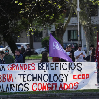Movilización de trabajadores de BBVA Technology en Bilbao H.BILBAO/EUROPA PRESS