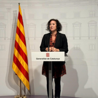 La consellera de Economía de la Generalitat, Alícia Romero, en rueda de prensa. EUROPA PRESS