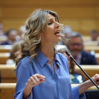La vicepresidenta segunda y ministra de Trabajo y Economía Social, Yolanda Díaz. Alejandro Martínez Vélez - Europa Press