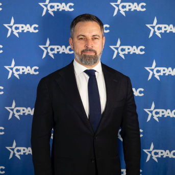 El presidente de VOX, Santiago Abascal, durante la  en la Conservative Party Action Conference, CPAC 2024 VOX