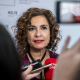 La vicepresidenta primero del Gobierno de España, María Jesús Montero, atiende a los medios en una foto de archivo. A. Pérez Meca - Europa Press