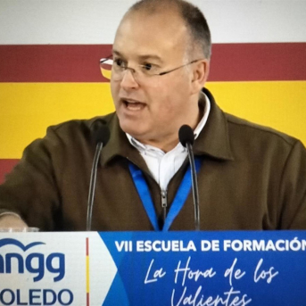 El secretario general del PP, Miguel Tellado, en Layos. EUROPA PRESS