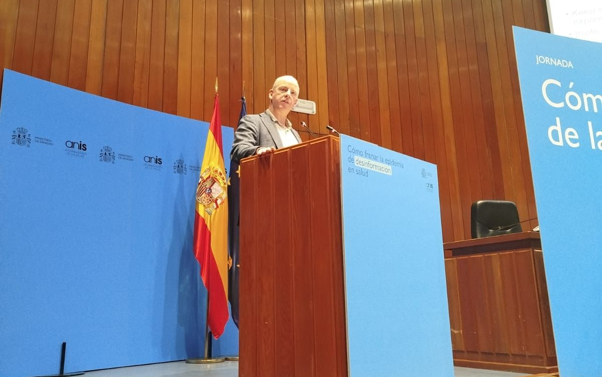 Euan Fisher durante su presentación de la Estrategia escocesa en el Ministerio de Sanidad