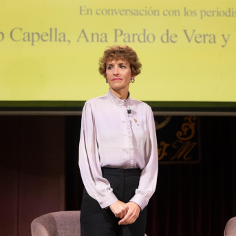 La presidenta del Gobierno de Navarra, María Chivite, durante un desayuno informativo, en el Ateneo de Madrid, a 23 de marzo de 2026, en Madrid (España). Eduardo Parra - Europa Press