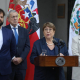 La expresidenta chilena Michelle Bachelet junto con el examandatario Gabriel Boric Sebastian Beltran Gaete/Agencia / DPA