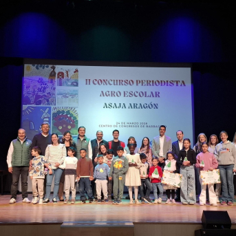 Más de 300 estudiantes aragoneses arropan la entrega de premios del II Concurso Periodista Agro Escolar de ASAJA Aragón
