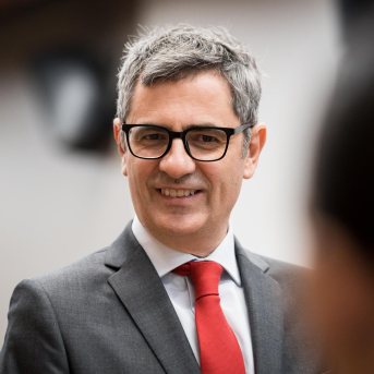 El ministro de Presidencia, Justicia y Relaciones con las Cortes, Félix Bolaños, a su llegada a una comparecencia ante los medios de comunicación  Diego Radamés - Europa Press