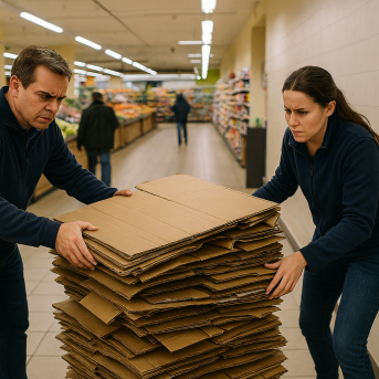 El "coste oculto" del cartón: cuando una compactadora se para, la tienda paga en tiempo y productividad