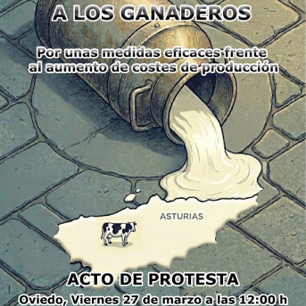 Las organizaciones agrarias asturianas saldrán a la calle en Oviedo contra la rebaja del precio de la leche