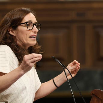 Imagen de archivo de la ministra de Sanidad, Mónica García. Marta Fernández - Europa Press