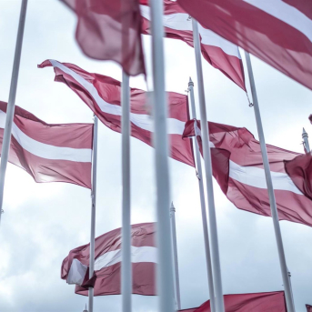 Imagen de archivo de banderas de Letonia. Europa Press/Contacto/Uygar Ozel