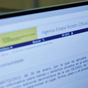 Pantalla de ordenador Boletín Oficial del Estado (BOE) Cézaro De Luca - Europa Press