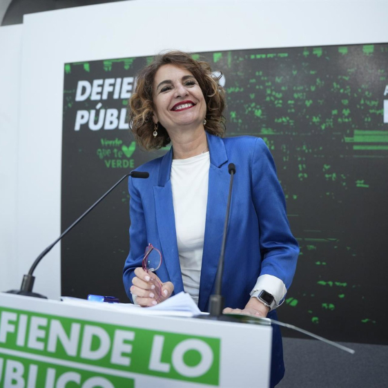 La secretaria general del PSOE-A y candidata a la Presidencia de la Junta de Andalucía, María Jesús Montero, ofrece una rueda de prensa. (Foto de archivo). Joaquín Corchero - Europa Press