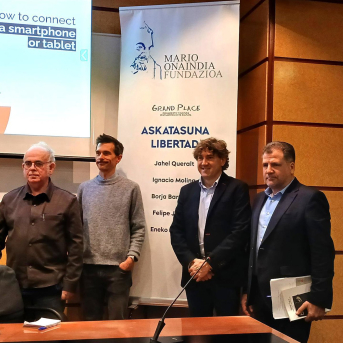 Felipe Juarista, Borja Barragué, Eneko Andueza e Ignacio Molina en la presentación de el último número de la revista Grand Place, de la Fundación Mario Onaindia, en Bilbao. EUROPA PRESS Felipe Juarista, Borja Barragué, Eneko Andueza e Ignacio Molina en la presentación de el último número de la revista Grand Place, de la Fundación Mario Onaindia, en Bilbao. EUROPA PRESS