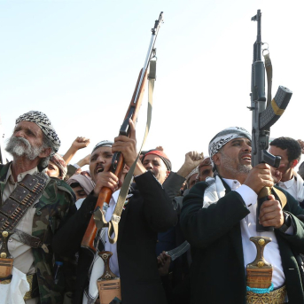 Simpatizantes de la insurgencia hutí de Yemen durante una marcha en Saná, la capital del país Europa Press/Contacto/Mohammed Simpatizantes de la insurgencia hutí de Yemen durante una marcha en Saná, la capital del país Europa Press/Contacto/Mohammed