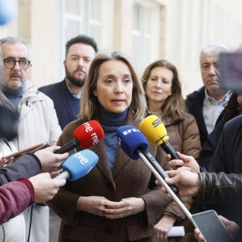 La vicesecretaria de Regeneración Institucional, Cuca Gamarra, atiende a los medios este domingo en Logroño JPEG/EUROPA PRESS La vicesecretaria de Regeneración Institucional, Cuca Gamarra, atiende a los medios este domingo en Logroño JPEG/EUROPA PRESS