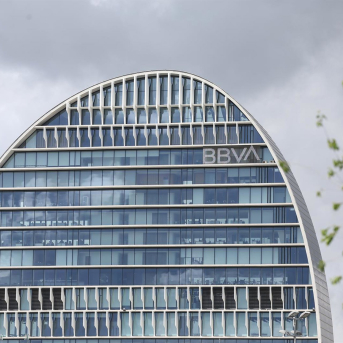Edificio de la sede de BBVA en Madrid, conocido como ‘La Vela’, a 22 de abril de 2021, en Madrid (España). Isabel Infantes - Europa Press