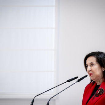 La ministra de Defensa, Margarita Robles, preside el acto de entrega del premio ‘Soldado Idoia Rodríguez’ 2026, a 19 de marzo de 2026, en Madrid (España). A. Pérez Meca - Europa Press