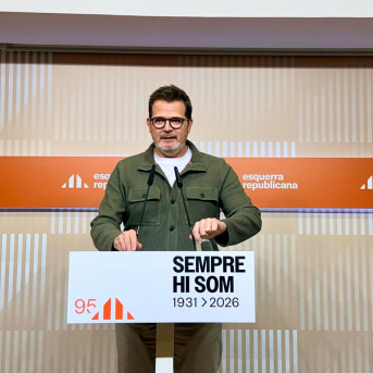 El vicesecretario de Comunicación y portavoz de ERC, Isaac Albert, en rueda de prensa. EUROPA PRESS El vicesecretario de Comunicación y portavoz de ERC, Isaac Albert, en rueda de prensa. EUROPA PRESS