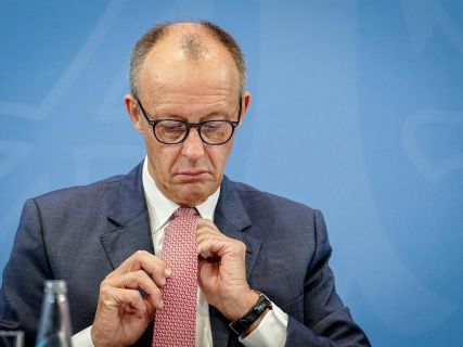 09 October 2025, Berlin: German Chancellor Friedrich Merz, gives a press conference after the coalition committee in the Federal Chancellery. Photo: Kay Nietfeld/dpa Kay Nietfeld/dpa