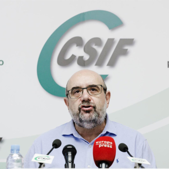 El presidente de la Central Sindical Independiente y de Funcionarios (CSIF), Miguel Borra Carlos Luján - Europa Press