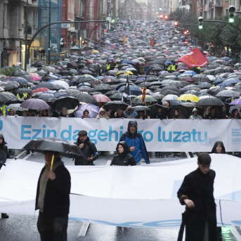 Manifestación convocada por Sare en favor de los derechos de los presos de ETA, a 10 de enero de 2026, en Bilbao, Vizcaya, País Vasco (David de Haro) Manifestación convocada por Sare en favor de los derechos de los presos de ETA, a 10 de enero de 2026, en Bilbao, Vizcaya, País Vasco (David de Haro)