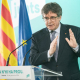 El presidente de Junts per Catalunya, Carles Puigdemont (C), ofrece declaraciones a los medios, a 24 de enero de 2026, en Perpiñán (Francia) Glòria Sánchez - Europa Press