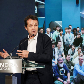 El president d'Indra, Ángel Escribano. INDRA