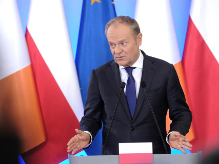 El primer ministro polaco, Donald Tusk, durante una rueda de prensa en Varsovia. Europa Press/Contacto/Fot. Tedi/Newspix.Pl
